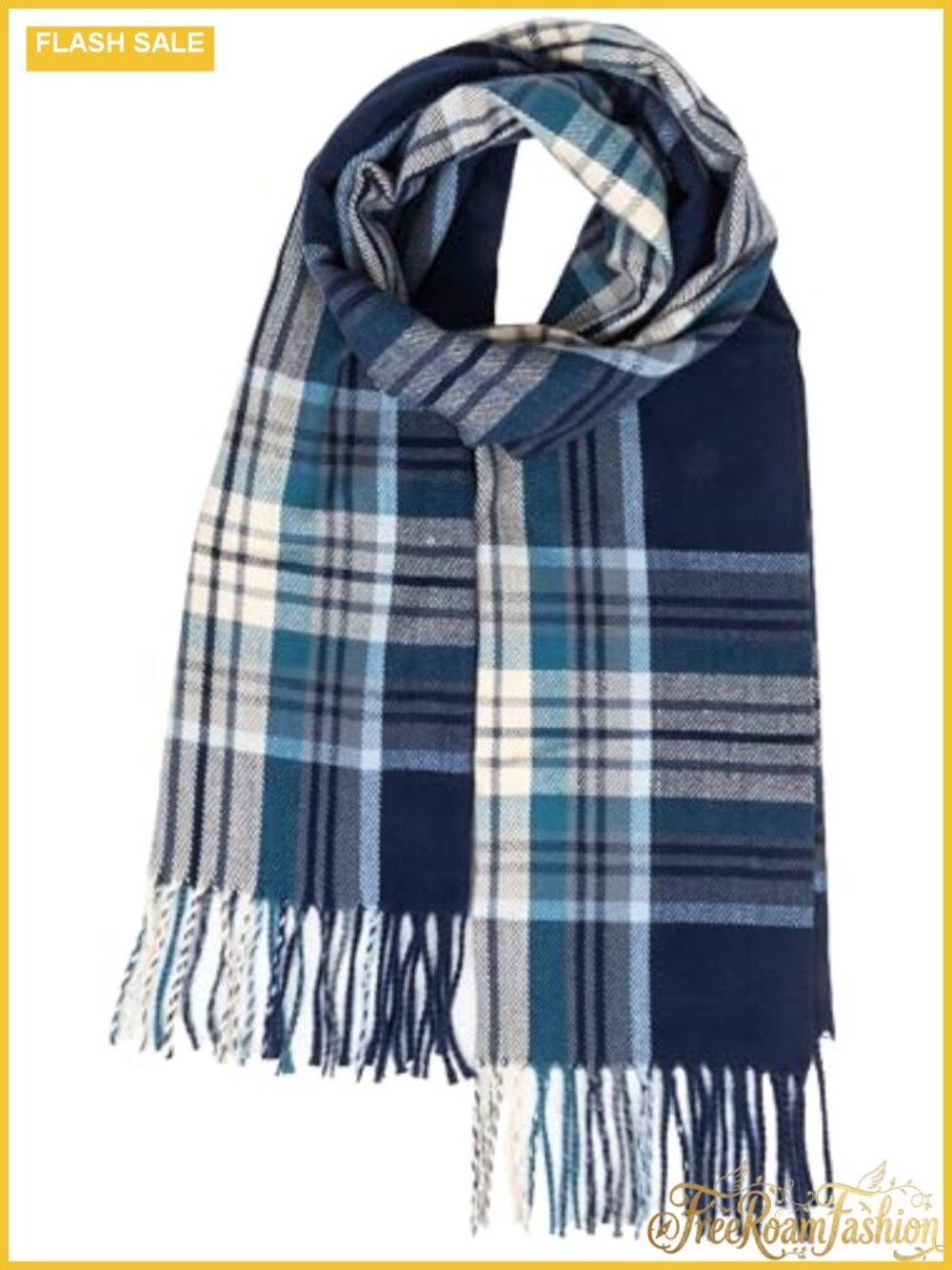Scottish Tartan Plaid Scarf Soft Warm Shawl Wrap with Fringes